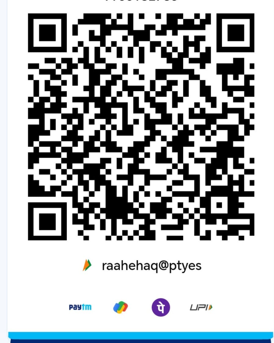 UPI QR Code - raahehaq@ptyes
